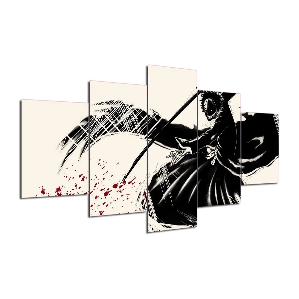 japan-anime-Bleach-poster-poster-comic-Print-framed-Janpanese-cartoon-poster-5-panels-on-canvas-F363