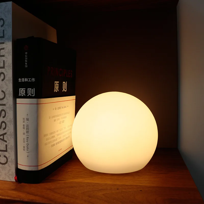 

Diameter 12/15CM Warm White LED Ball Table Lamp Tap Touch/Remote Control Multicolor Bedside Night Light for Kids Christmas Gift