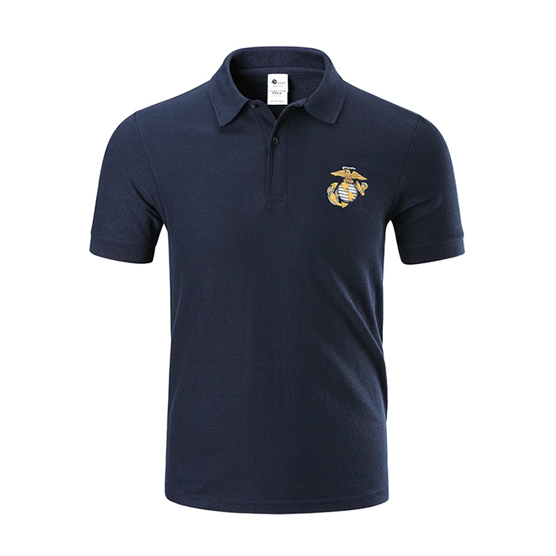 

Casual Tactical Military Polo Shirt Men Army Style US Marine Corps Shirt Fashion Cotton Short Sleeve Breathable Polo Male Top