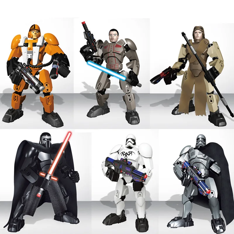 6pcs Legoling Star Wars Darth Vader Figure Toys Building Blocks Compatible with Star Wars Gift Toys