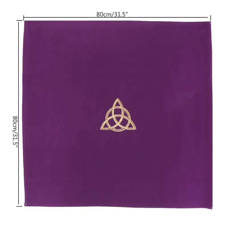 Бархатная скатерть Таро 80 × см с вышивкой Wicca Pentacle Sun настольная игра Складная