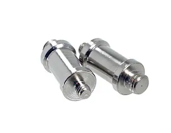 

(2 Packs) 32mm 1/4" to 3/8" inch Male to Male Convertor Threaded Screw Adapter Spigot for Studio Light Stand, Hotshoe/Coldshoe A