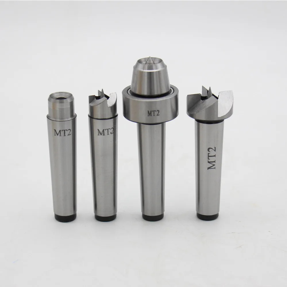 DWZ 4pcs Set New Live Center MT2 Wood Lathe Live Center MT2 Arbor With Wooden Case