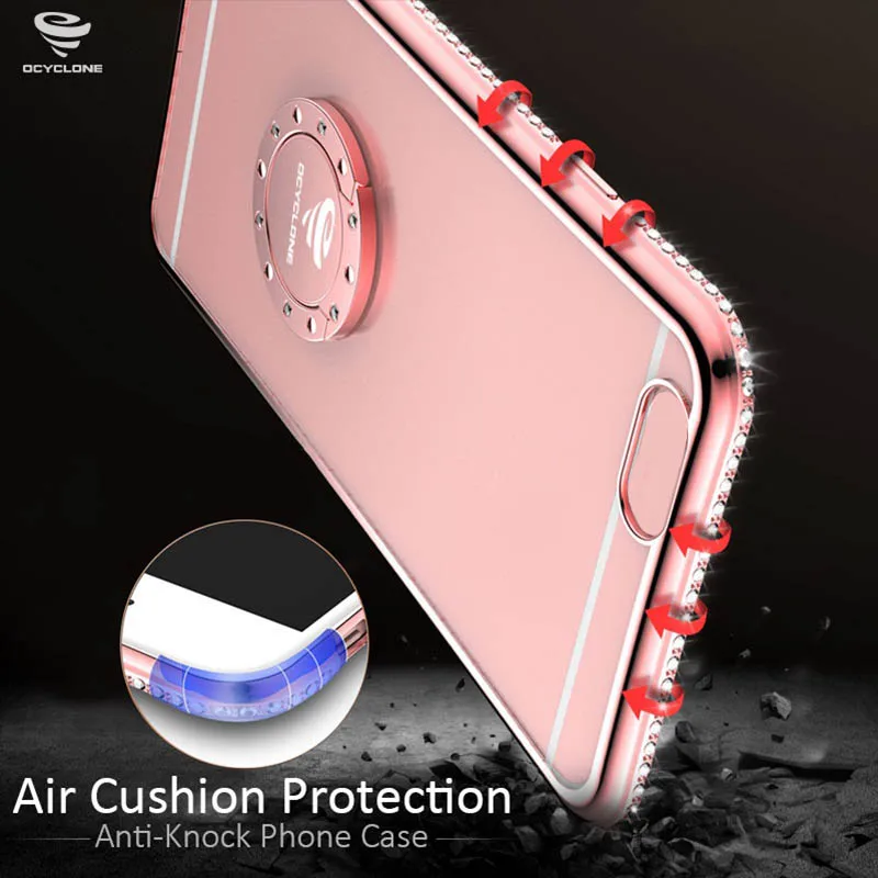 Чехол OCYCLONE Bling для Iphone X гладкий 6s со стразами 8 чехол Ring Rose plus 7 красное кольцо|cover for