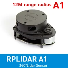 Slamtec rplidar scanner a1 2d 360 graus 12 metros, sensor lidar de rádio para robô navigates e evitar obstáculos
