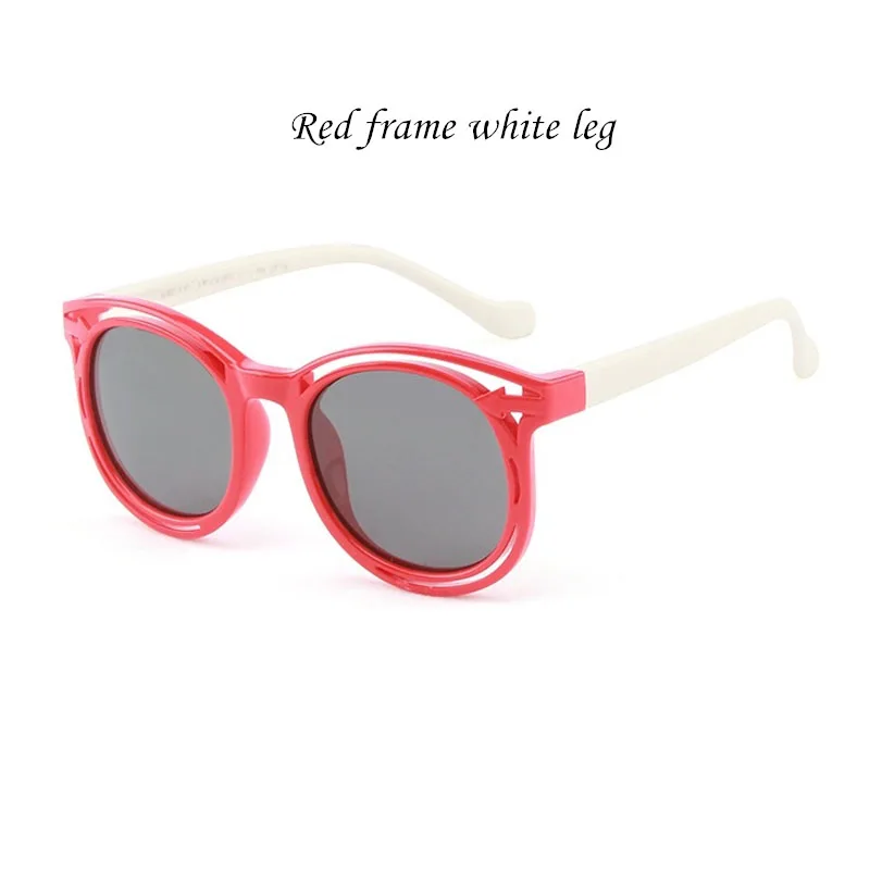 Новые модные детские очки для девочек, Брендовые очки для детей, очки для мальчиков, UV400 линзы, детские солнцезащитные очки, милые очки, очки - Цвет линз: red white