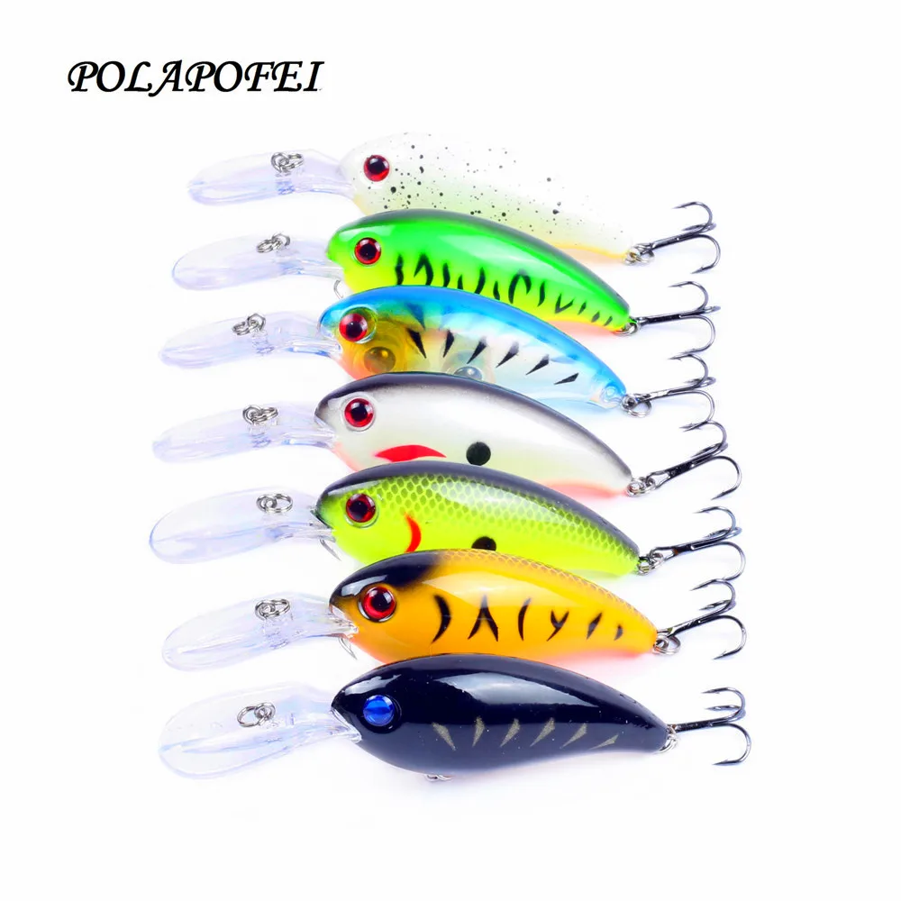

7pcs Wobbler Fishing Lure Crankbait fly Fish Tackle isca artificial Bait sea Peche Pesca fishing bait acesorios Kosadaka D59