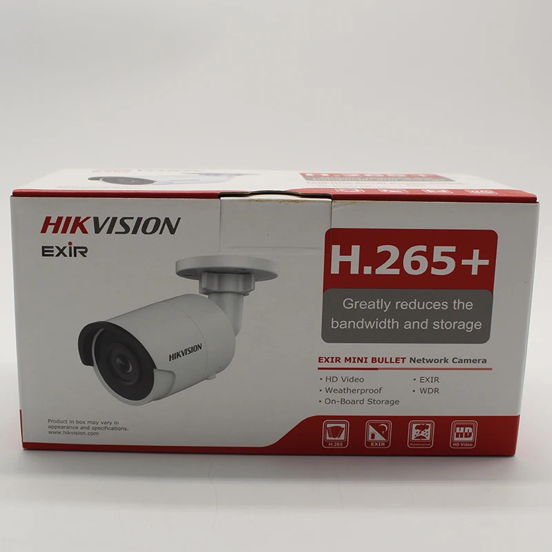Hikvision 4mp IP камера DS-2CD2043G0-I IR30m фиксированная цилиндрическая сетевая камера Замена DS-2CD2042WD-I poe H.265 Водонепроницаемая камера ip67