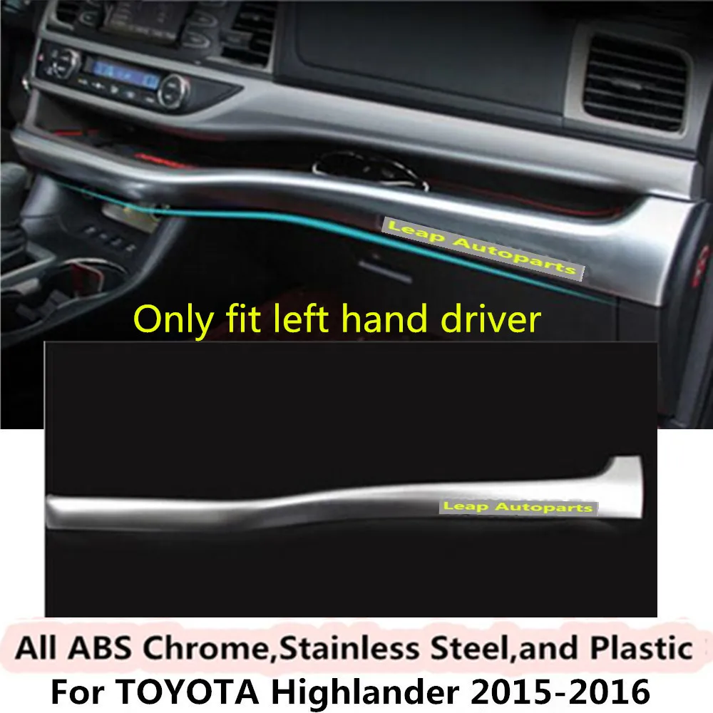 For Toyota Highlander 2015 2016 font b car b font cover detector stick ABS Chrome Middle
