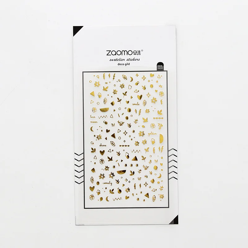 

Kawaii Flower Space Paper Handmade Nail Sticker Bullet Journal Cute Gold Leaves Decorative Scrapbooking Stationery Sticker