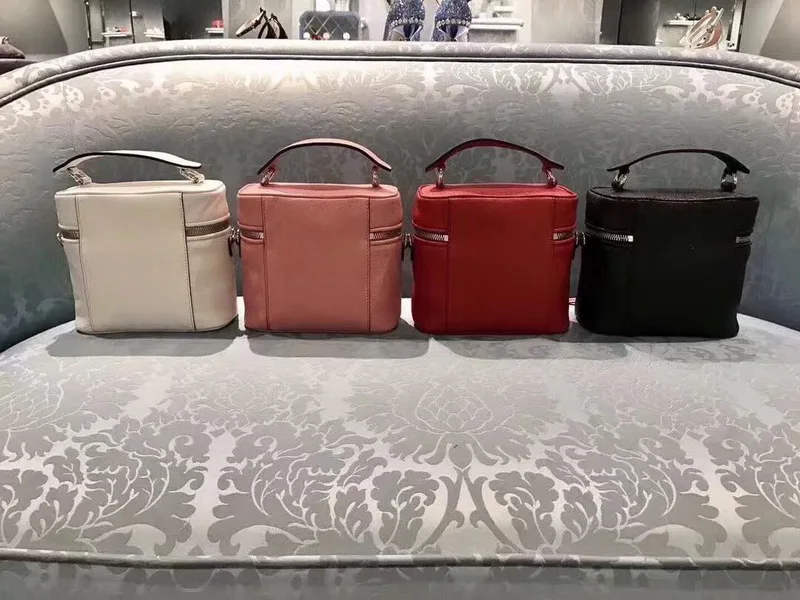 Neue Echtem Kosmetik Modell black Schnellste Taschen Aus Frauen Red Leder Schöner Mode white Flap pink wH5xqvYEx