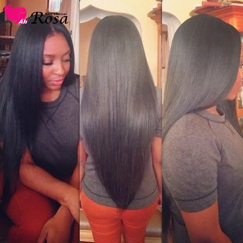 7A Quality Brazilian Virgin Hair Lace Front Wig Bleached Knots Silky Straight Glueless Full lace Human Hair Wigs For Black Women