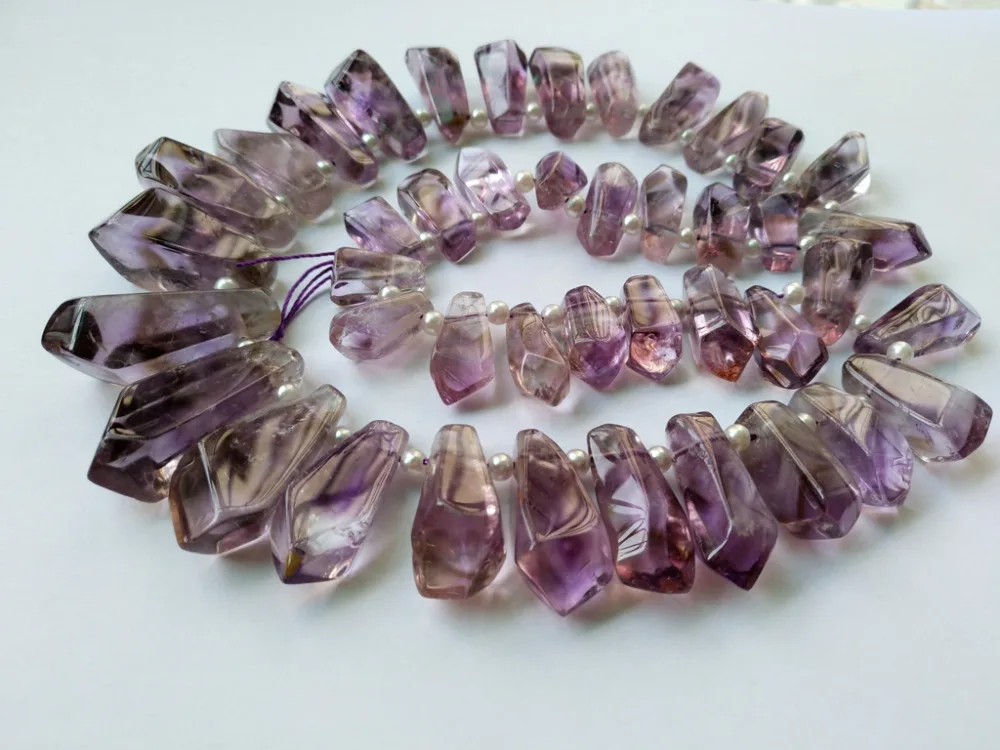 

1 Strand 16" High Quality natural multi quartz crystal faceted nugget gem stone loose beads mixed stone quartz beads 10-14mm
