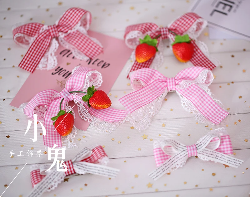 Cosplay&ware Sweet Is The Strawberry Soft Lace Lolita Hair Hoop Japanese Sister Kc Straw Hat Head Band Edge -Zentai shop online HTB1tTihUgHqK1RjSZFgq6y7JXXap.jpg