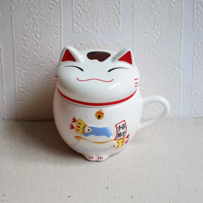 Lucky cats животные керамические кофейные чашки чая, прекрасный Maneki Neko чашки, креативный подарок чашка для воды