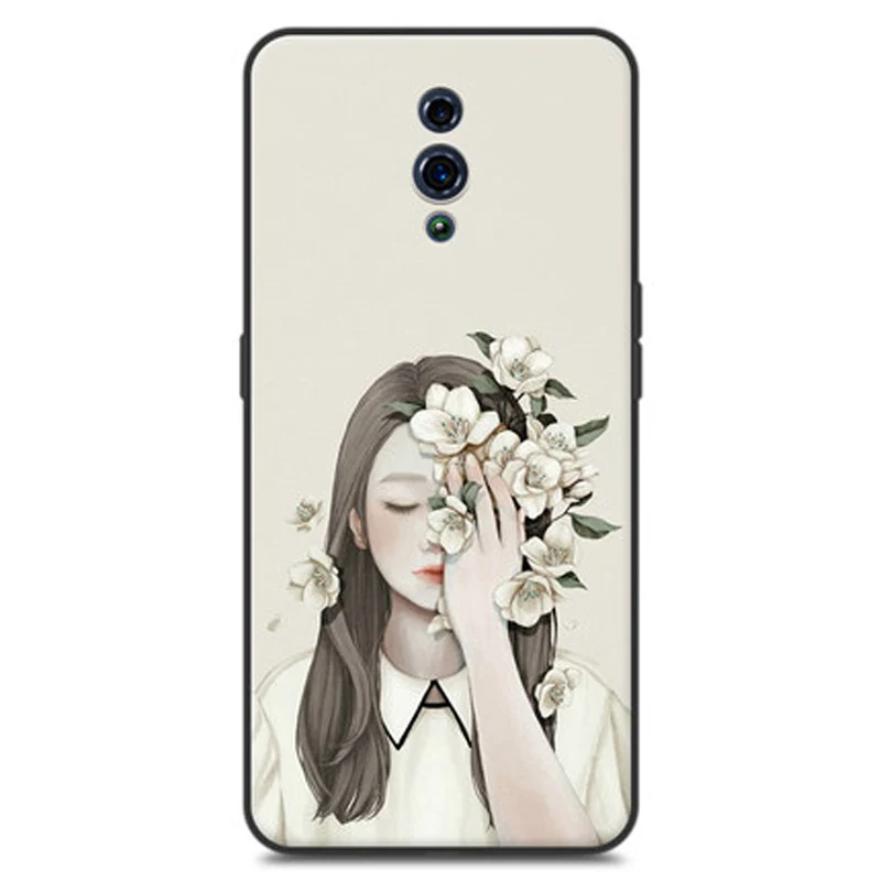Для OPPO Reno чехол для OPPO Reno Drop-proof Anti-Drop матовый мягкий термополиуретан силиконовый чехол для телефона OPPO PBEM00 цветок девушка чехол сумка