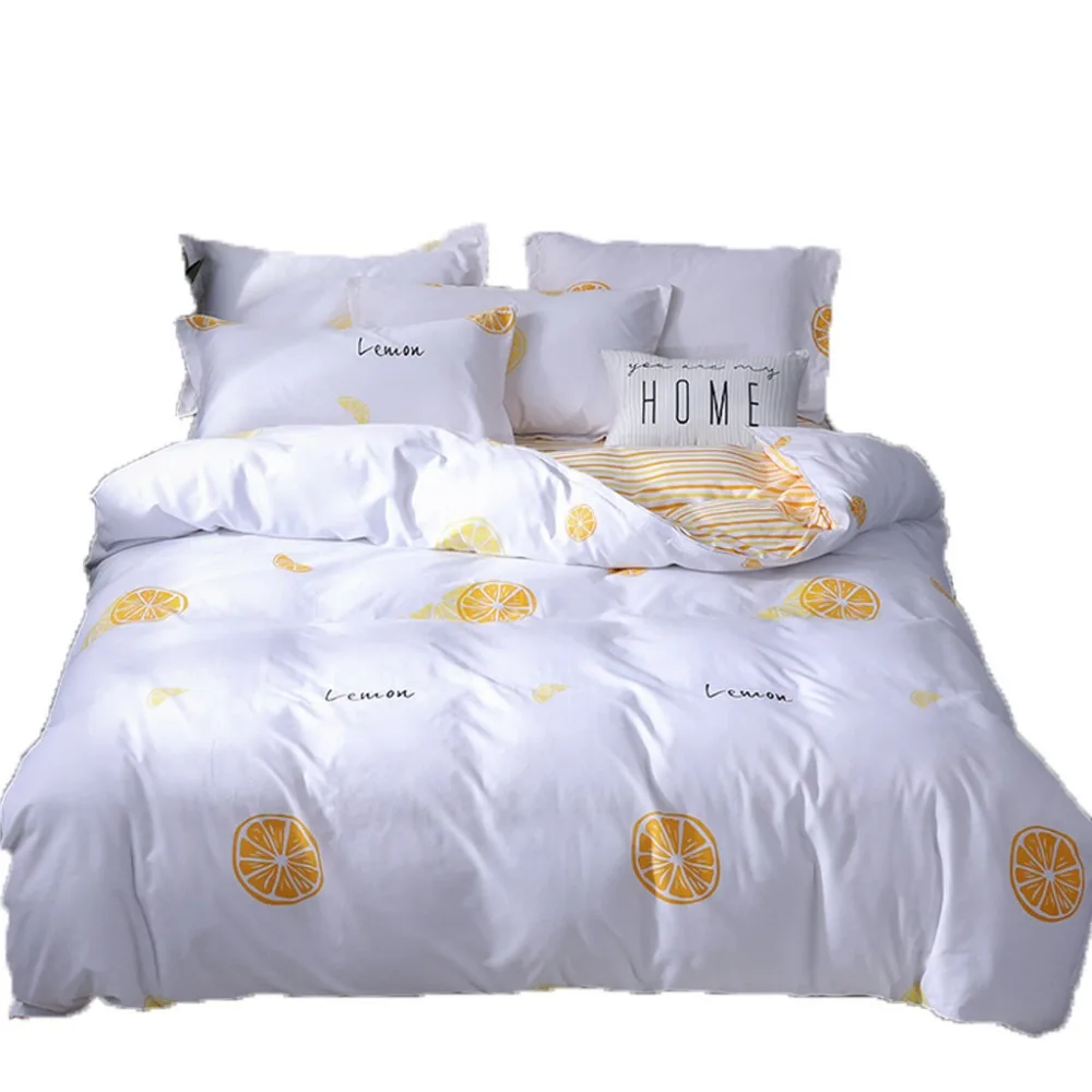 

Quilt Cover Set Polyester Bed Cover Set Three Piece Bedding Tribute Cotton Pillowcase Creative Pattern Full Size K508