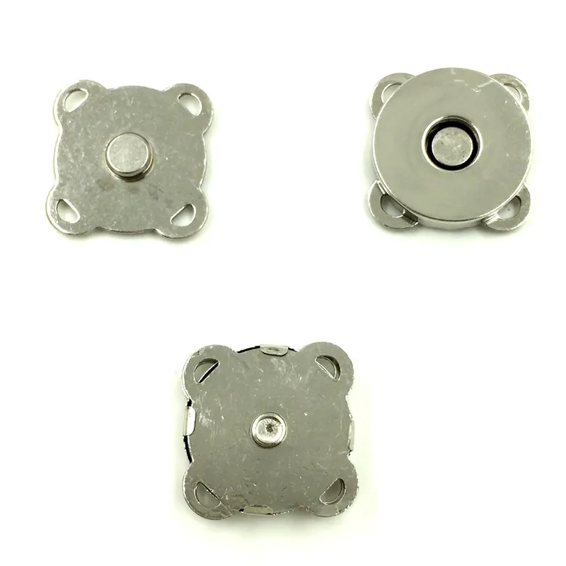 10Pcs Silver Tone Plum Blossom Shape Purse Handbag Closure Magnetic Clasps Fermoirs 19x19mm