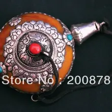 HDC0640 тибетский с серебряной крышкой пчелиный воск большая бутылочка, 4 '', художественные колледжа