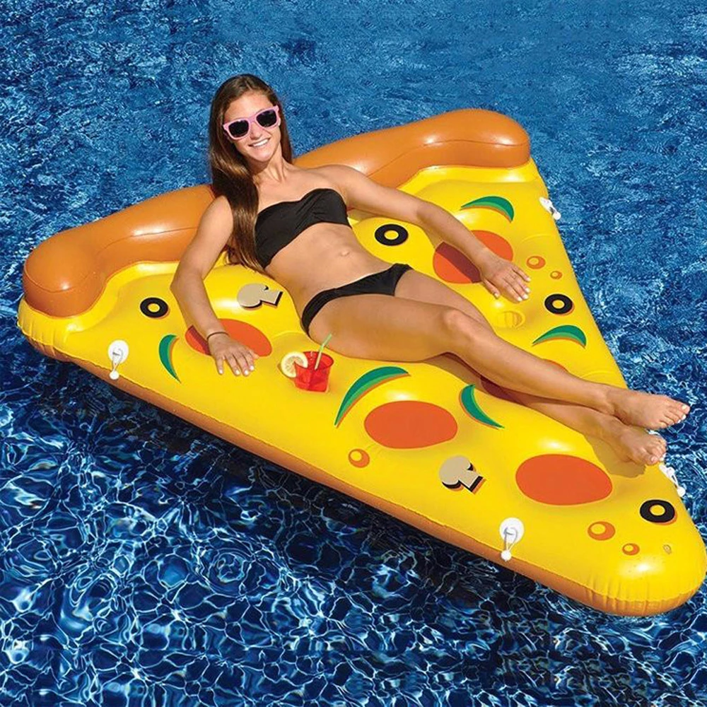 

Inflatable Swimming Float Pizza Pool Floats Raft Beach Swimming Ring Water Fun Floating Toys Air Mattresses Floating Row