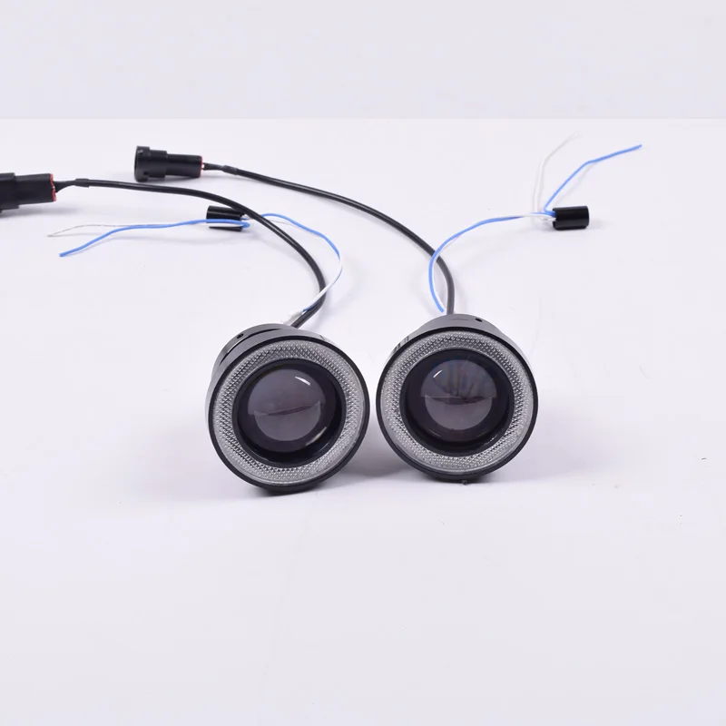 QINYI COB Ангел глаз + светодиодный Противотуманные фары светильник DRL светодиодные