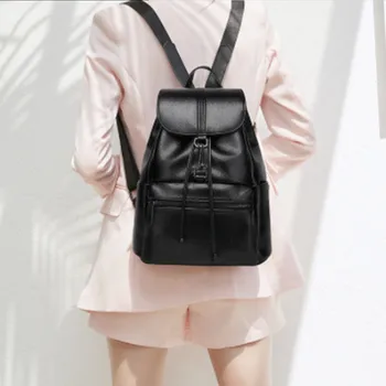 

2020 Women Backpack 100% Genuine Leather Women Travel Bagss Preppy Style SchoolBagss For Girls Knapsack Holiday Backpacks