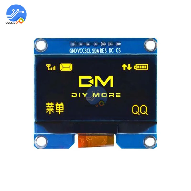 1 54 дюймовый IIC Серийный oled дисплей модуль 128X64 I2C SPD0301 привод 7PIN SPI коммуникационная