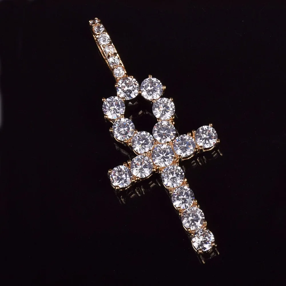Подвеска крест на ногу золотого цвета в стиле хип хоп|hip hop jewelry|cross pendantpendant gold |