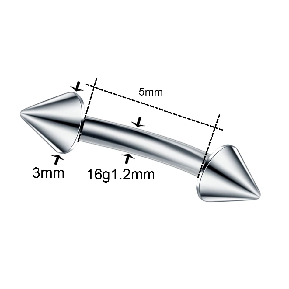 10 шт. 316l хирургическая сталь брови бар губы нос пирсинг уха шпильки Подкова Кольцо уха хряща трагус ювелирные изделия для тела Набор для пирсинга - Окраска металла: Style 10
