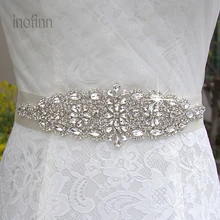 Inofinn WH60 Кристалл Стразы вечернее платье Аксессуары свадебные пояса, пояс невесты свадебные ленты Пояски