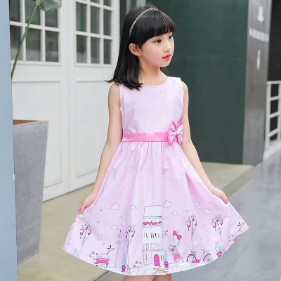Новая детская одежда платье для девочек платье принцессы хлопковое летнее платье с цветочным принтом - Цвет: Золотой