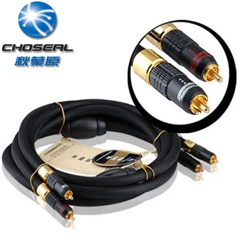 High end Choseal AA-5401 HI FI Auido line av-кабель, 2RCA штекер 2RCA мужской 6N высокой чистоты один кристалл медь, 1,5 м/5 футов, черный