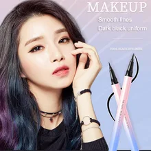 Женская Черная Подводка для глаз Водонепроницаемая долговечная ровная кисточка для подведения глаз карандаш WH998