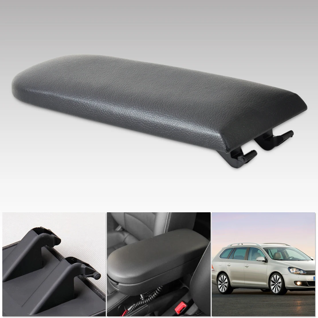 Beler Новая черная кожаная крышка подлокотника, автомобильные аксессуары, интерьерные украшения для Octavia VW New Beetle Bora Golf 4 Passat B5
