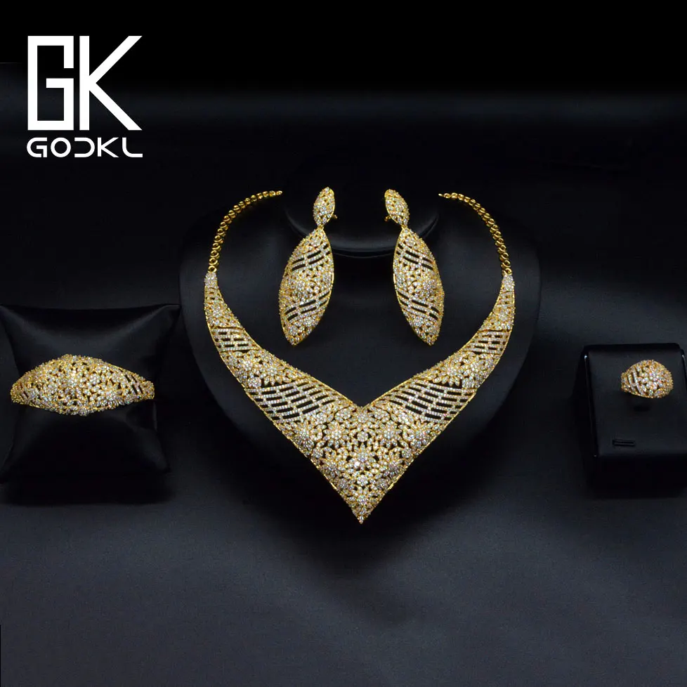 

50% OFF Stock Deal - GODKI Luxury Nigerian Jewelry sets For Women Cubic Zirconia African Jewelry Sets Indian bridal jewelry set