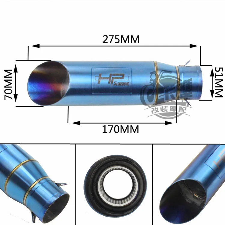 Изменение мотоцикл выхлопной 51 мм M1 hp мотоцикл акроповый глушитель выхлопной CBF190R CBR300 350 YZF R6 детали выпускной трубы