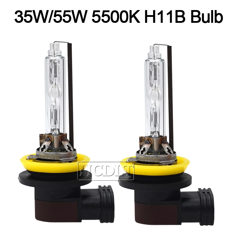 HCDLT 1 Pair AC 12V 35W 55W Xenon H11 HID Bulb 5500K 3800LM Fast Bright Auto Car Headlight Lamp Metal Base H11B Xenon HID Bulbs (7)