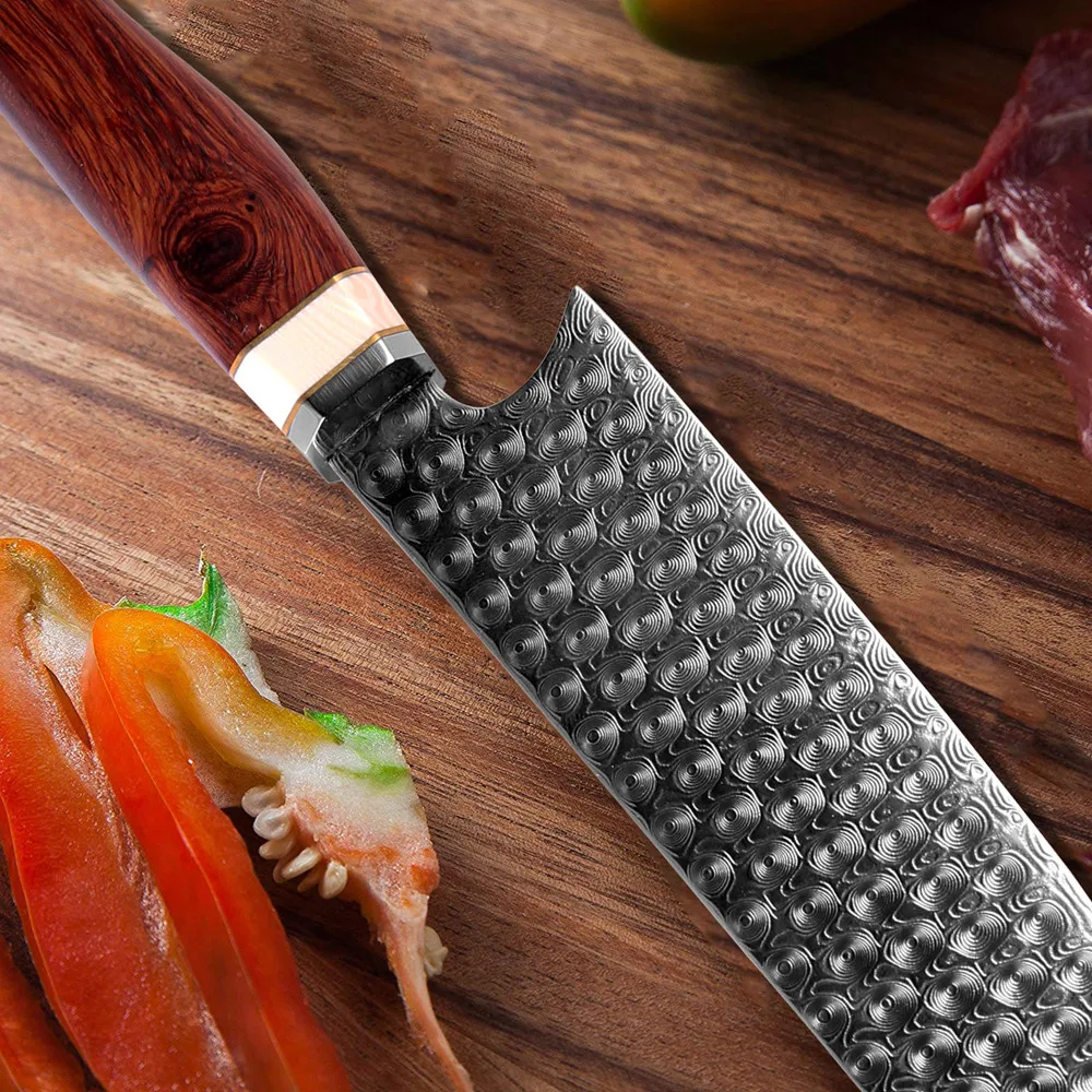 XITUO нож шеф-повара Дамасская сталь 110 слой мяса Кливер суши сантоку нарезанные овощи домашний отель кухня шеф-повара инструменты для приготовления пищи