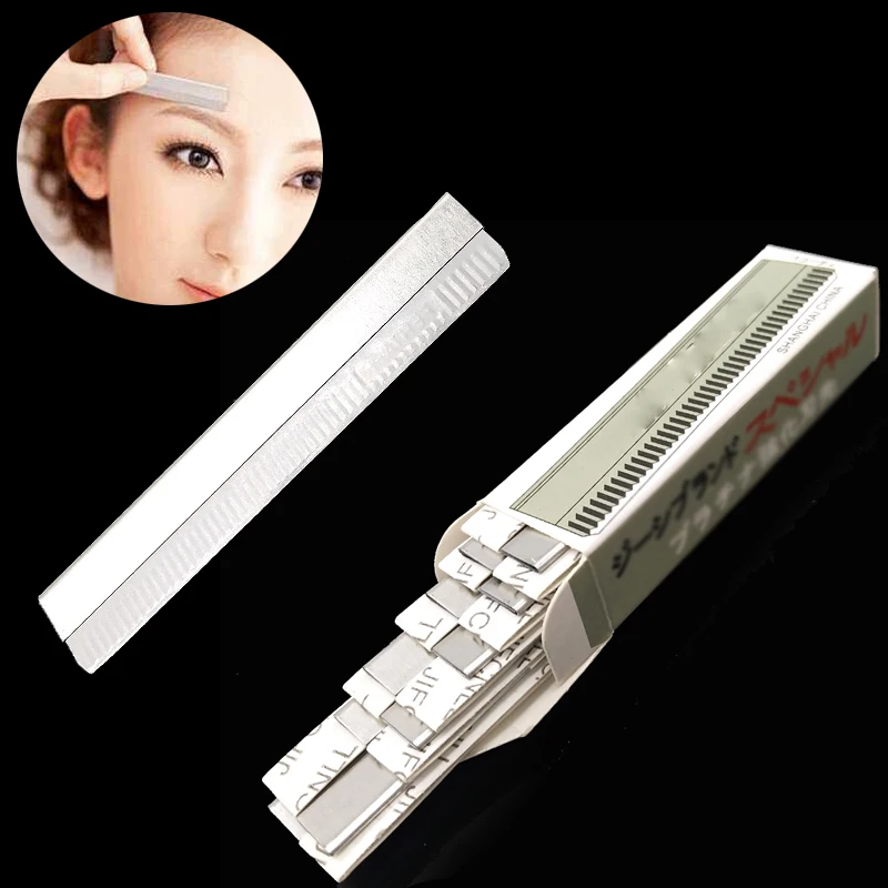 

10pcs Eyebrow Trimmer Makeup Knife Scraping Eyebrow Razor Finishing Sharp Stainless Steel Blade Makeup Tools
