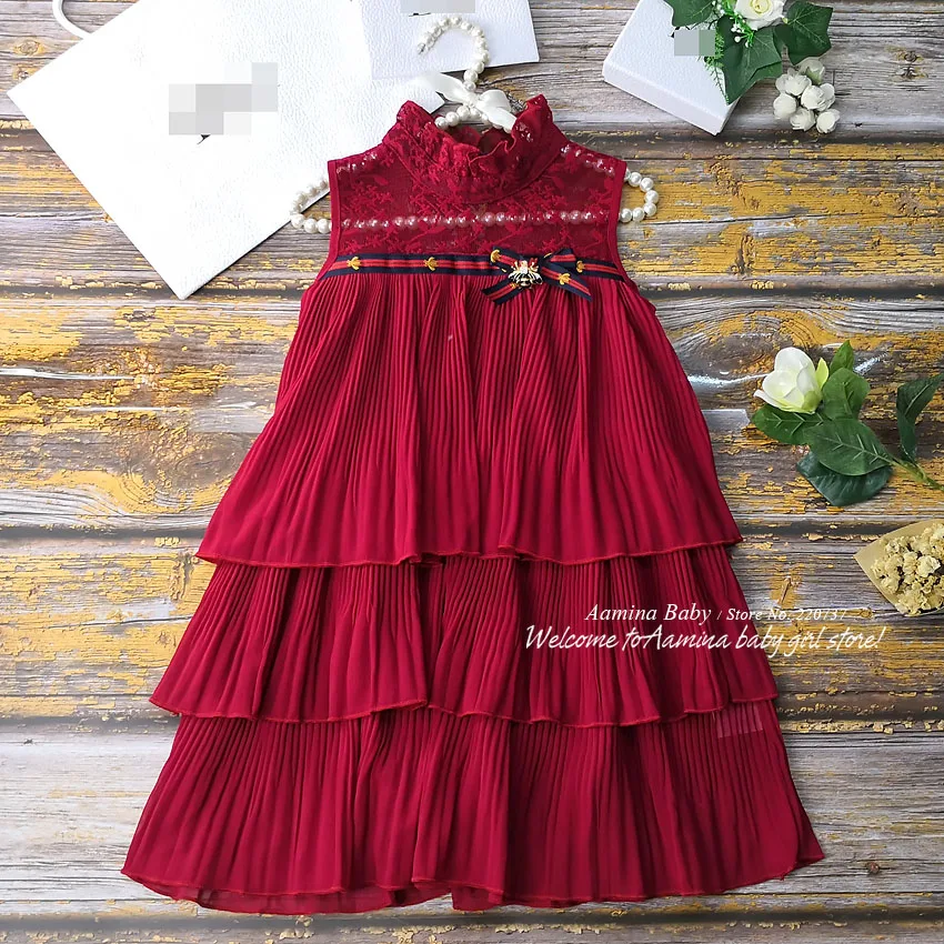 

L1826 Lace Ruffles Ribbons Sleeveless Princess Baby Girl Dress 2019 Summer Party Kid Dress For Girl Wholesale Baby Girl Clothes