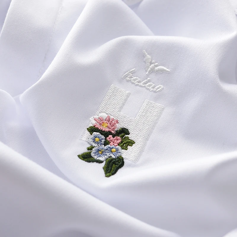 Minglu Для мужчин рубашка роскошный цветок вышитые Бизнес Повседневное мужская одежда рубашка плюс Размеры 4xl шелковистой ткани белая рубашка Slim Fit Мужской