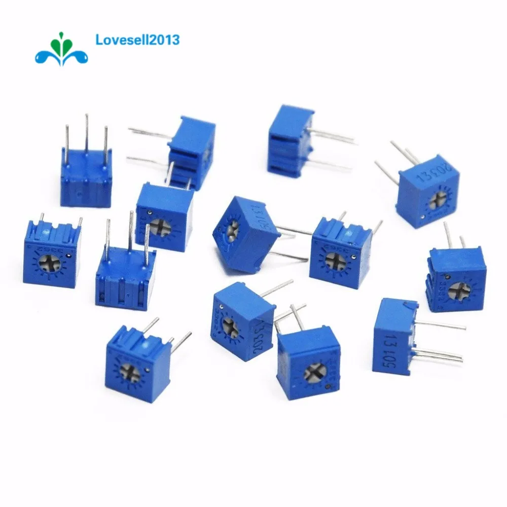 

10Pcs 3362P-104 Multiturn Trimmer Potentiometer 100K ohm High Precision 3362 Variable Resistor