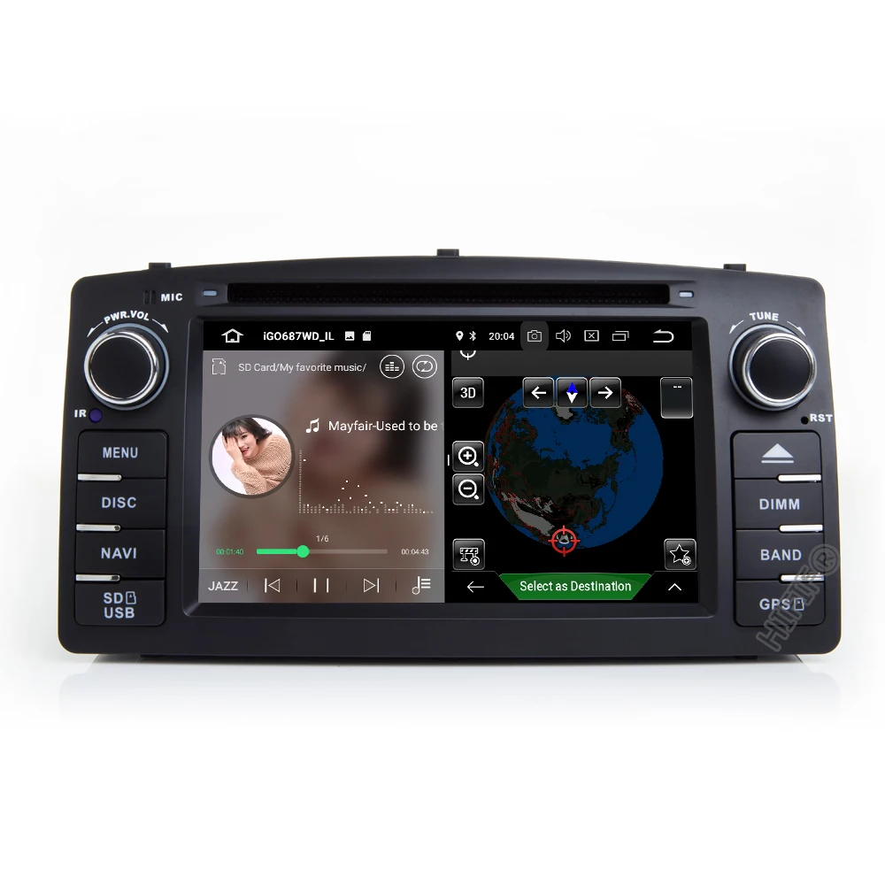 DSP 2 din Android 10 автомобильный dvd мультимедийный плеер gps Авторадио для TOYOTA Corolla E120 e 120 BYD F3 Автомобильный Радио стерео wifi