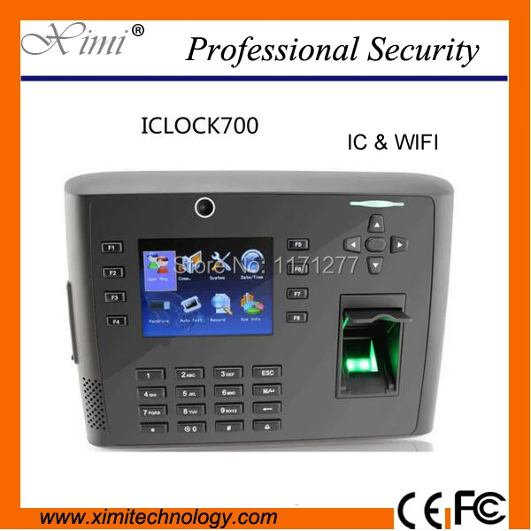 

New arival Linux system 13.56MHz card reader WIFI TCP/IP net work Iclock700 fingerprint time attendance & access control system