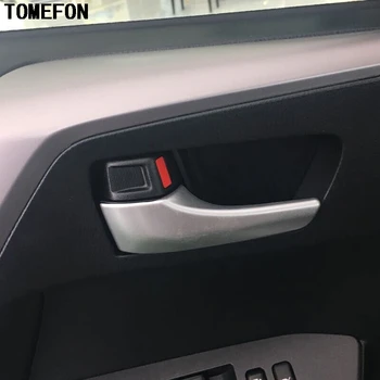 

TOMEFON ABS Matte Plastic Inner Interior Door Handle Cover Auto Accessories 4pcs Car Styling For Toyota RAV4 RAV 4 2016
