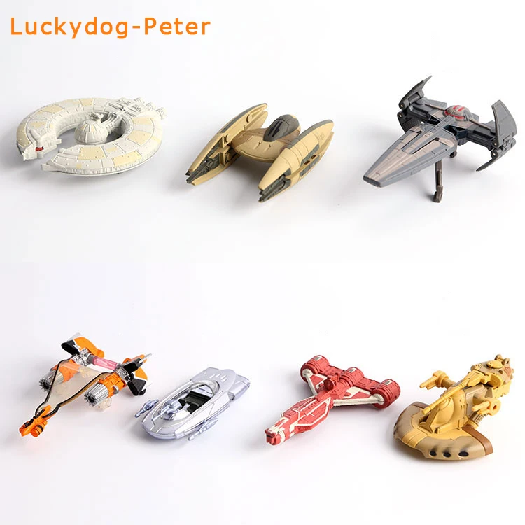 

Star Wars Warships 7 pieces of Action Figures 1/10 scale painted figure Millennium Falcon Republic Cruiser Dolls PVC ACGN figure