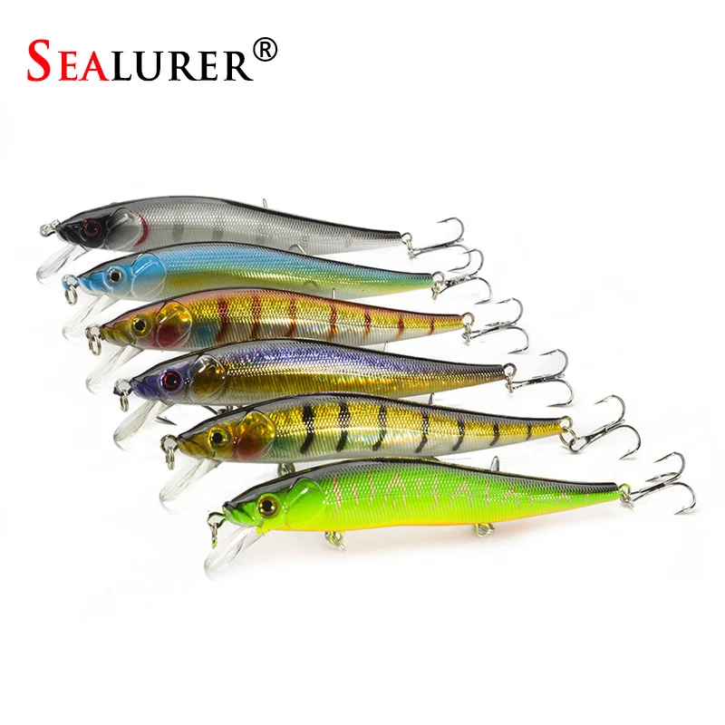 1 шт., sealurer Minnow, 11,5 см, 13,2 г, жесткая наживка, рыболовные приманки, 5 цветов, искусственные приманки Jarkbait