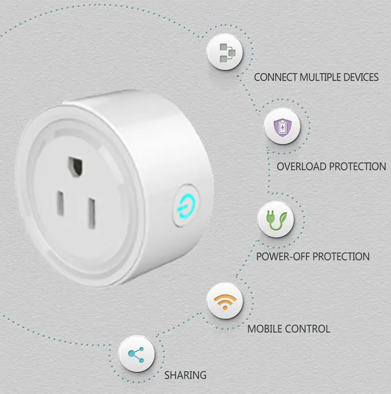 Smart Wifi Plug with APP support Alexa Google Home Programmable Smart Socket Wifi Plug IFTTT Remote Control by Wifi Smart Home