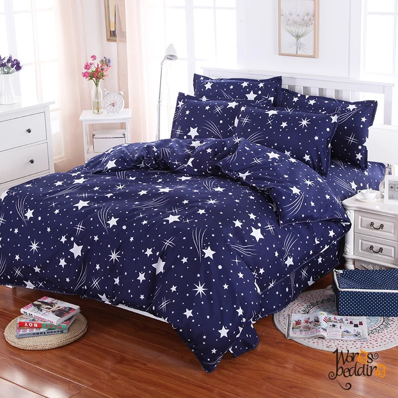 

Wongs bedding Modern Dark blue sky Single Double Queen King Size Home 3 PCS Comforter Bedding sets Duvet/quilt Cover Sets