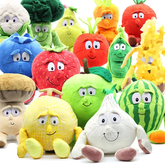 Best Price Welcome Direct Sales Business New  Fruits Vegetables cherry  Mushroom watermelon Blue berry 9" Soft Plush Doll toy